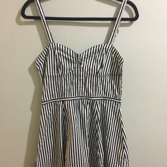 H&M Black & White Short Dress - A-line - Size - 8 - Picture 1 of 7